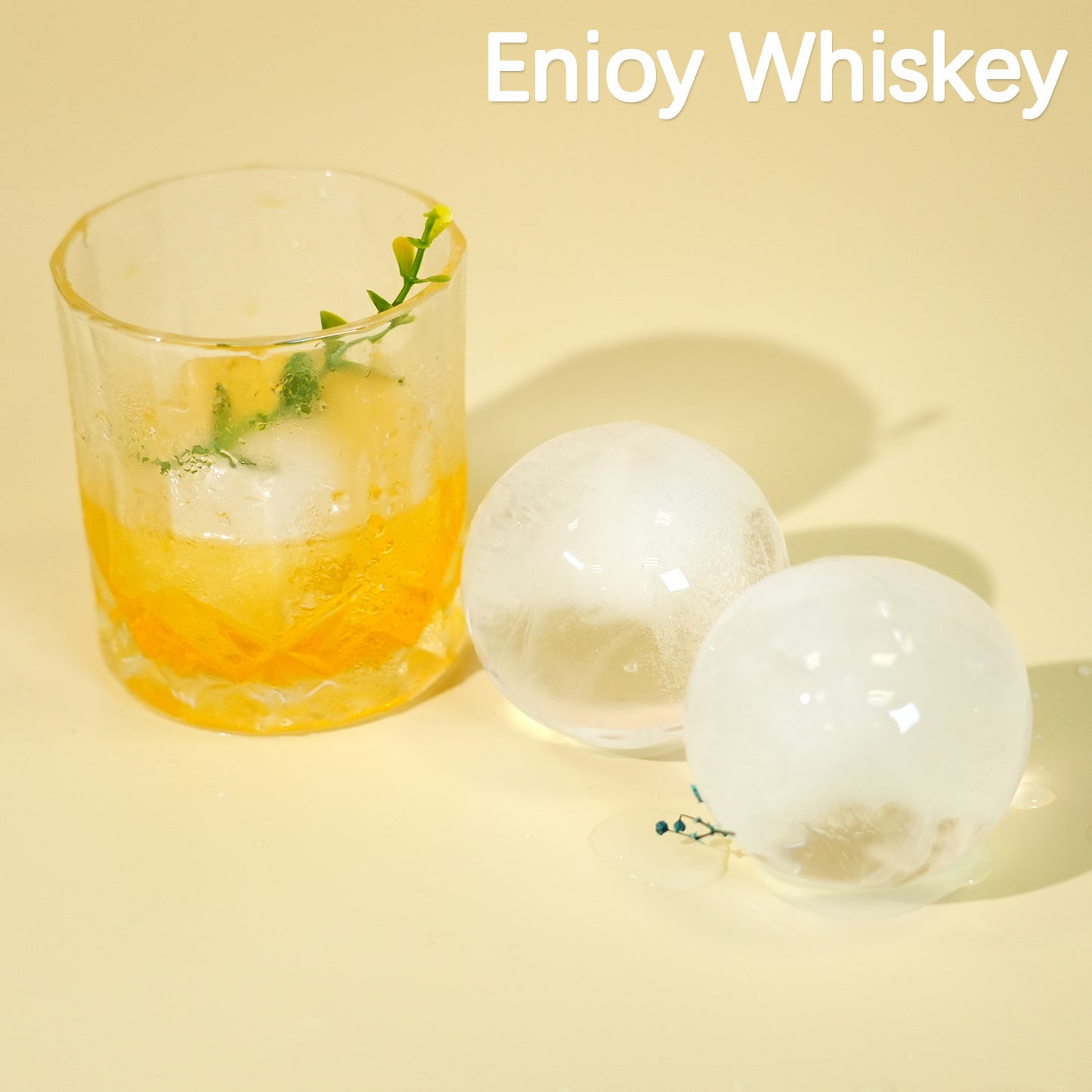 Ice Cube Tray(2 Pack), 2.5 INCH Sphere Ice Mold with Bin&Tong,Large Round Ice Cube Tray Making 16Pcs Ice Balls, Leak-free, Easy Fill & Release Ice Ball Maker for Whiskey Cocktails Bourbon(Blue)