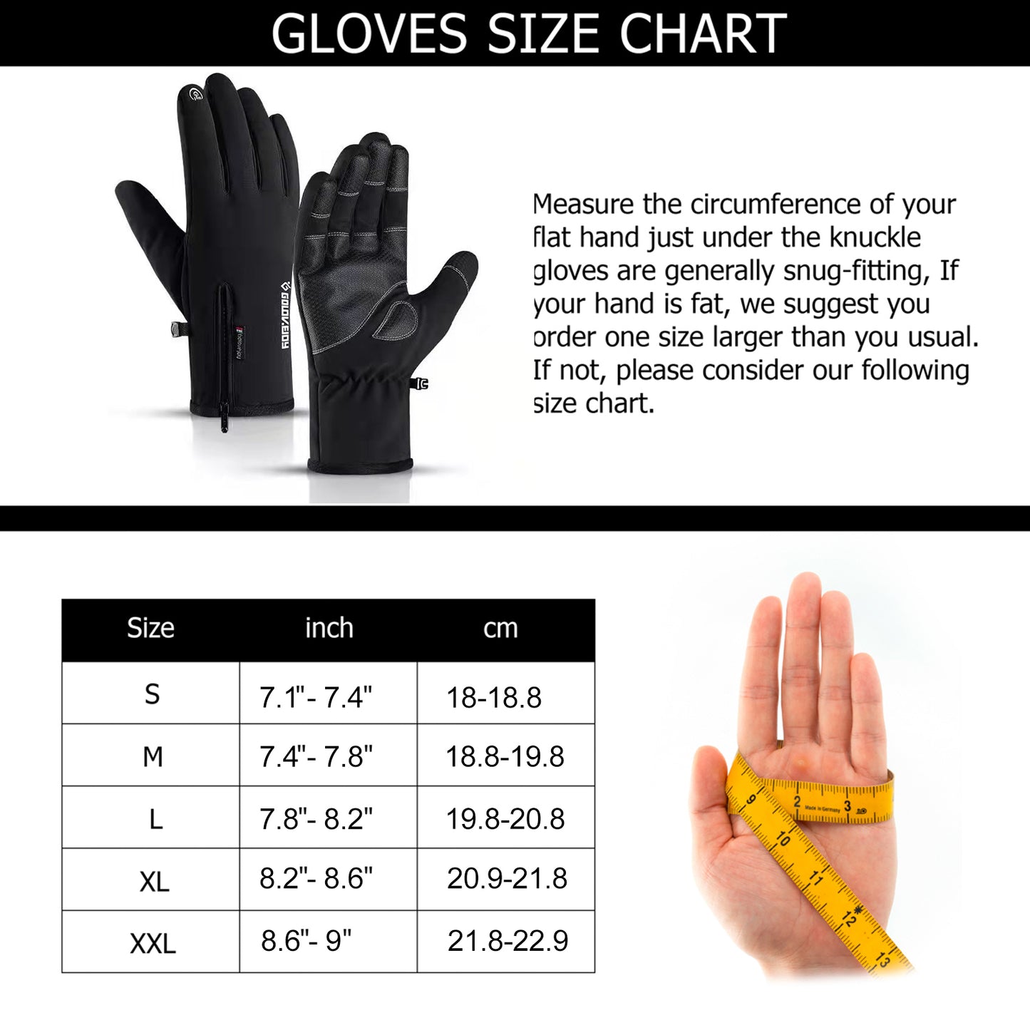 WIBIMEN -30℉ Ski Gloves, Thinsulate Winter Waterproof Gloves for Men Women, Snow Gloves with Upgraded Fingertip Touch Screen, 5-Layer Thermal Warm Gloves for Skiing Snowbarding Riding-XL